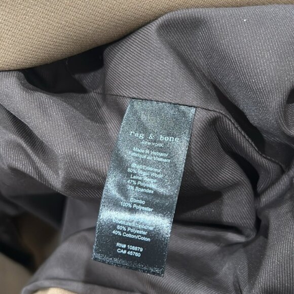 Rag & Bone Preston Virgin Wool Blazer Jacket Double Breasted Gold Buttons Tan 10 - Picture 8 of 12